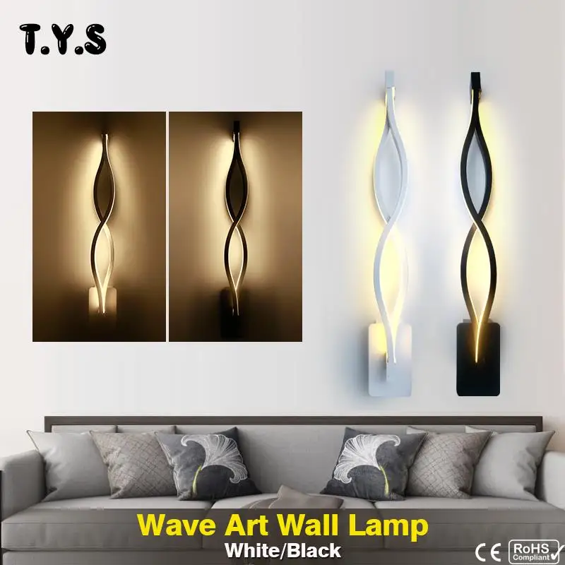 Современный светодиодный волновой настенный светильник Wandlamp проходные
