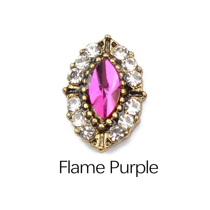 Flame Purple Горячая распродажа 10/30 шт./лот дизайн конский глаз 3D украшения для ногтей Стразы для ногтей шпильки аксессуары украшения для маникюра DIY Советы - Цвет: Flame Purple
