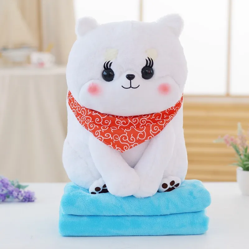 PUNIDAMAN Cute Cartoon Stuffed Animals Shiba Inu Plush Toy Dog with Blanket - Soft Pillow Christmas Gift for Kids image 5