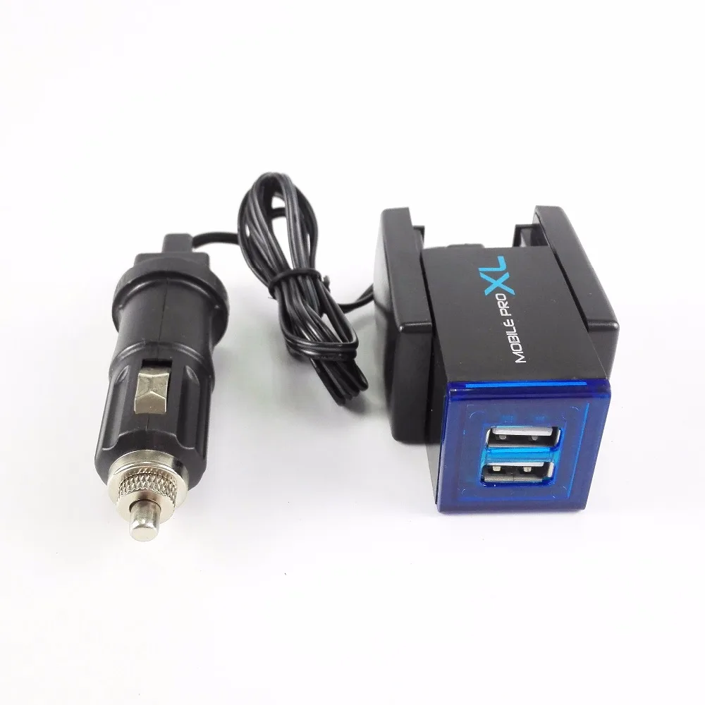 2 способа двойной USB Автомобильное зарядное устройство вход DC 12 24V выход