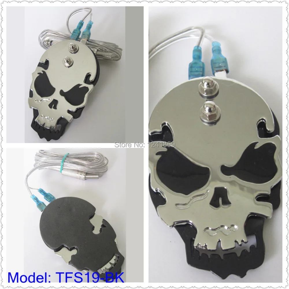 Бесплатная доставка Черный череп дизайн тату Ножной Переключатель педаль из