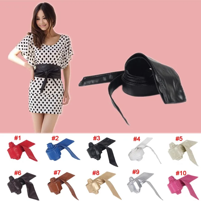 

New Fashion Women Belts PU Leather Bowknot Belt Decoration Soft Waistband Bow Belt Wild Wide Waist Girdle Luxury