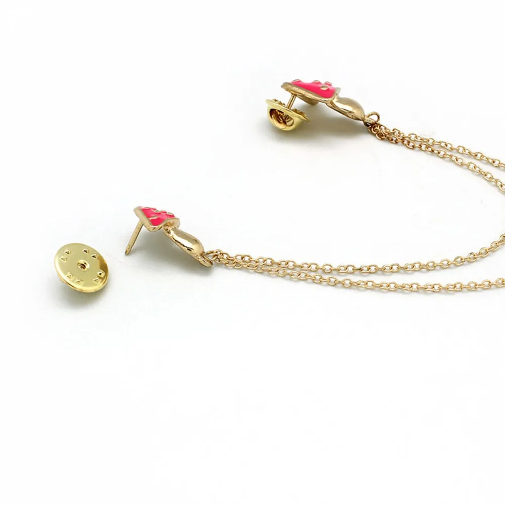 Fashion Woman Girl Mushroom Enamel Brooches Pins Zinc Alloy Shawl Brooch Factory Wholesale Sales Clothing Accesories | Украшения и