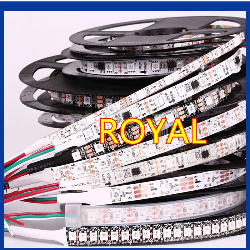 Светодиодная лента ws2812b WS2812 5 в постоянного тока 1 м/4 м/5 м RGB 5050 полноцветная