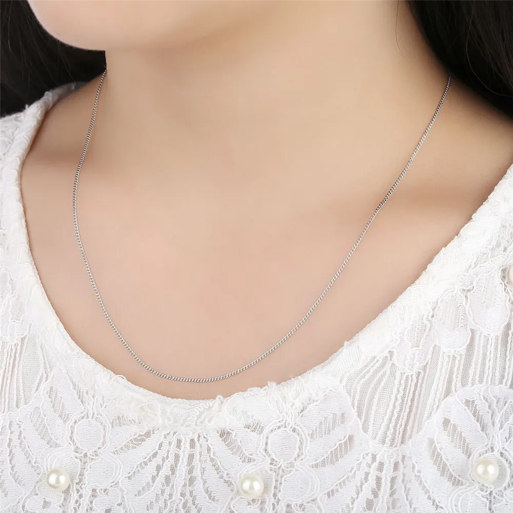 YPAY Genuine 925 Sterling Silver Link Chains Necklaces Fit For Pendant Charm Women Men Luxury S925 Fine Jewelry Gift YMN044 | Украшения и