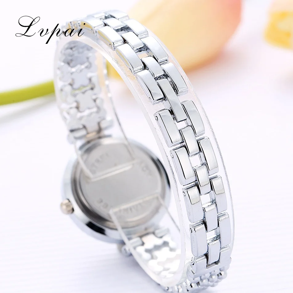 Top Brand Lvpai Смотреть Женщины Роскошные Платья Часы Из Нержавеющей Стали Мода