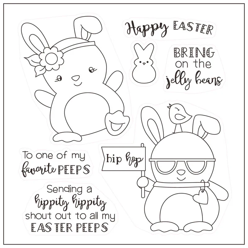 Прозрачный штамп Счастливая Пасха для скрапбукинга/изготовления