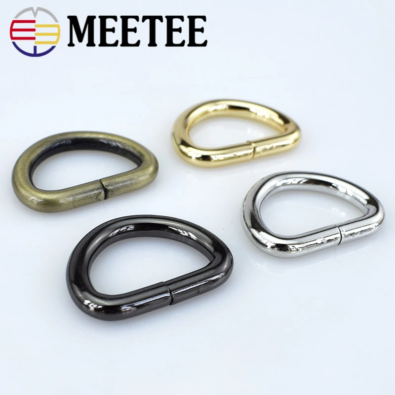 Meetee 30 шт/50 шт 25 мм D кольцевая пряжка металлическая сумка Пряжка Крючки на ремешке