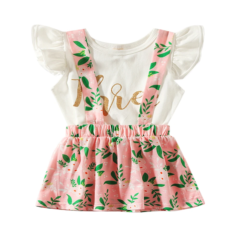 Одежда для детей Топы летняя рубашка с цветочным принтом маленьких девочек