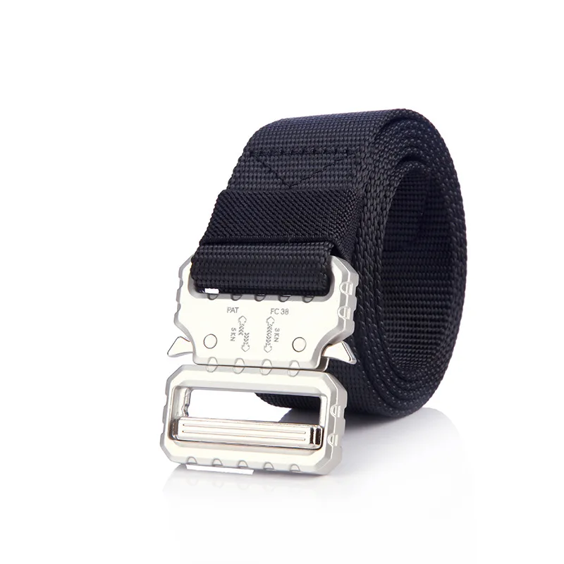 only belt Тактический ремень с металлической пряжкой нейлоновый ремень армейский мужской сверхмощный военный ремень регулируемые уличные боевые тренировочные принадлежности для охоты - Цвет: only belt