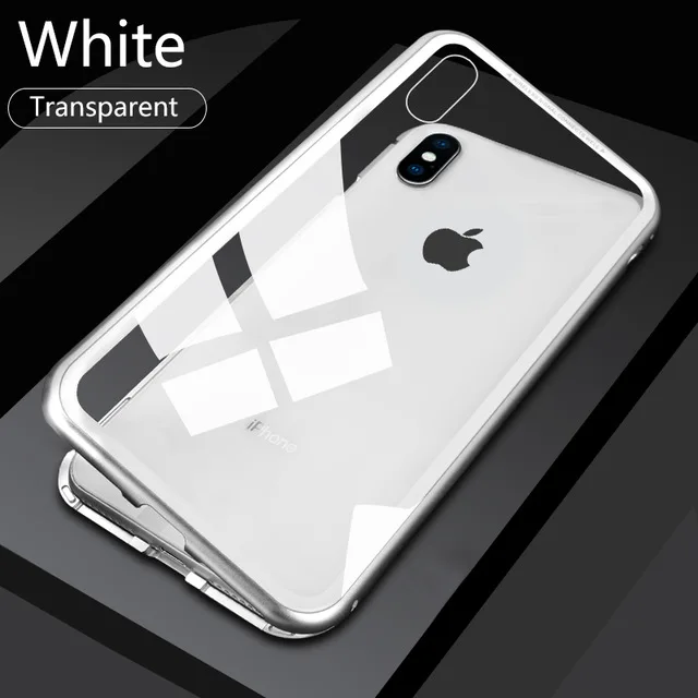 Магнитный адсорбционный металлический чехол для iPhone 11 Pro 7 8 Plus, задняя крышка из закаленного стекла на магните для iPhone 6 6s Plus X XS Max, чехол