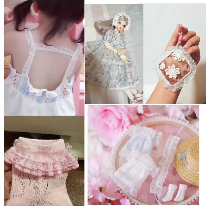 Lucia Craft 2/8Y 40 мм эластичный кружевной атлас органза лента отделка ткань кружева для