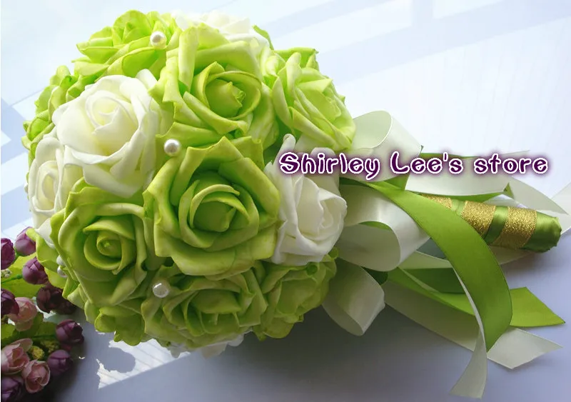 Новое поступление! (8 шт./лот) Красивые Свадебные цветы букеты с жемчугом