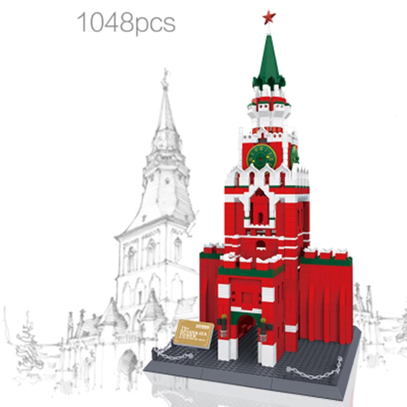 Город lepins 8017 архитектурная МОЦ знаменитая кремлевская структура строительный