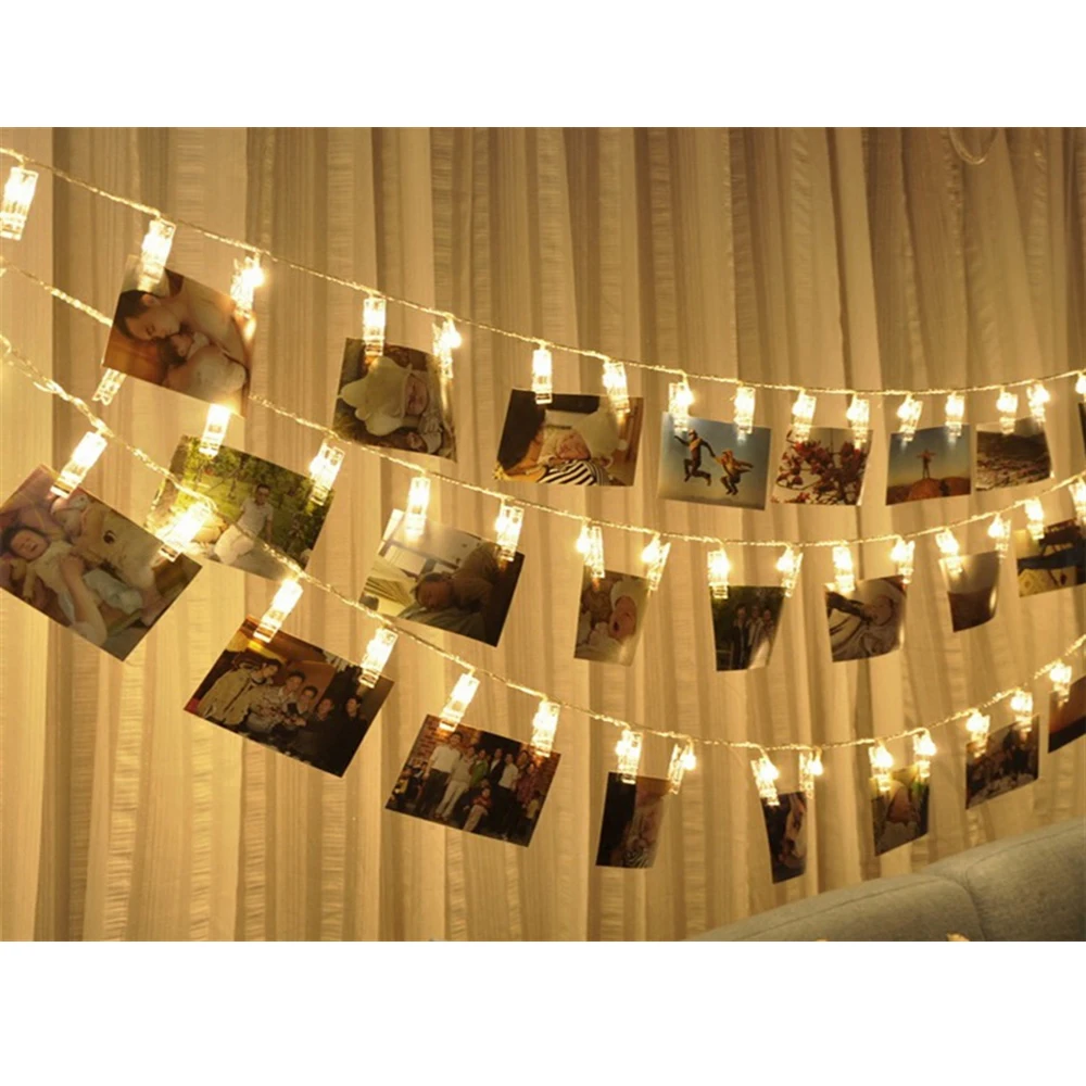 Гирлянда для карты зажим фото светодиодная гирлянда сказочные огни новогоднее