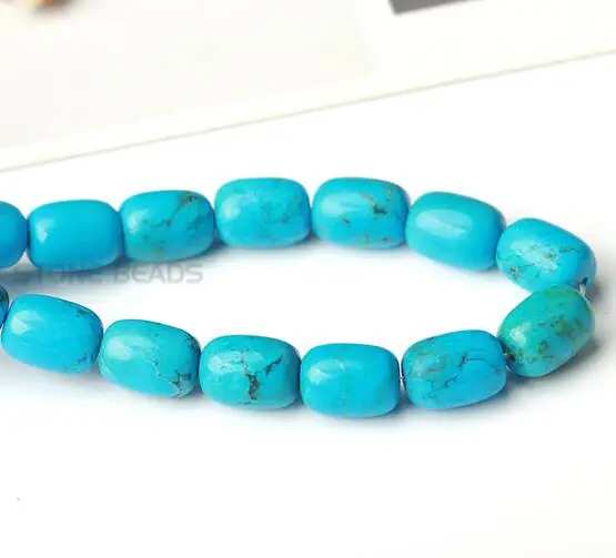 Howlite Бирюзовый Камень баррель свободные бусины драгоценный камень DIY ведро бусины браслет ожерелье Поиск аксессуаров для изготовления ювелирных изделий - Цвет: Color 8