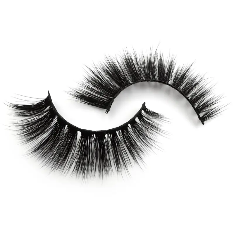1 Pair 3D Mink Eyelashes Natural Cross Long False Black Eye Lashes Extensions Handmade Beauty Makeup Tool 7.5x7.5x2.2cm | Красота и