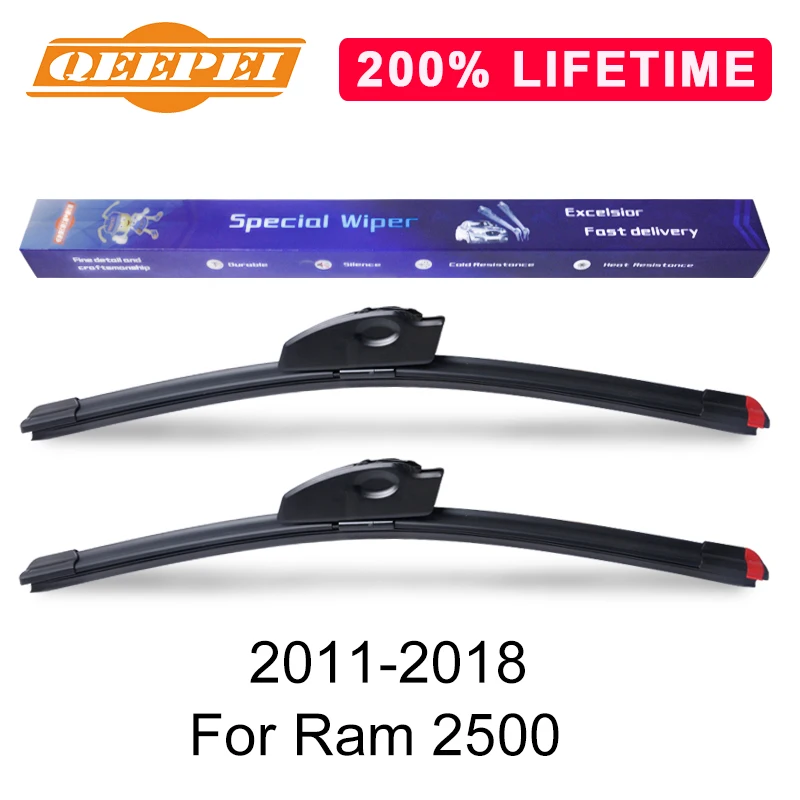 QEEPEI Замена стеклоочистителя для Ram 2500 2011 2018 силиконовая Резина лобовое стекло