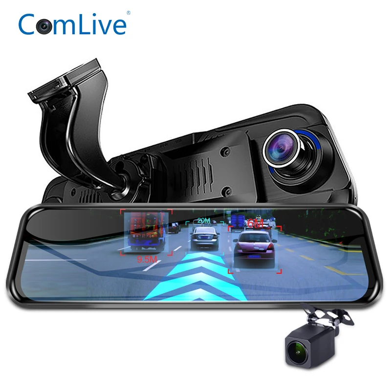 Новейшее 4G Специальное крепление зеркало DVR 10 дюймов gps ADAS dash камера двойная HD1080P