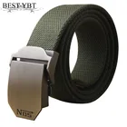 Ремень YBT тактический унисекс, высококачественный ремень толщиной 4 мм и шириной 3,8 см, широкий повседневный парусиновый ремень для активного отдыха, ремень с автоматической пряжкой из сплава