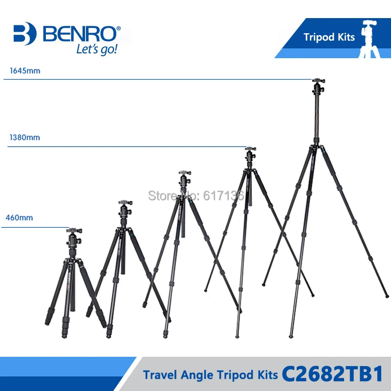 Benro C2682TB1 штатив карбоновые волоконные штативы монопод для камеры с шаровой головкой B1 сумка для переноски Максимальная загрузка 12 кг DHL