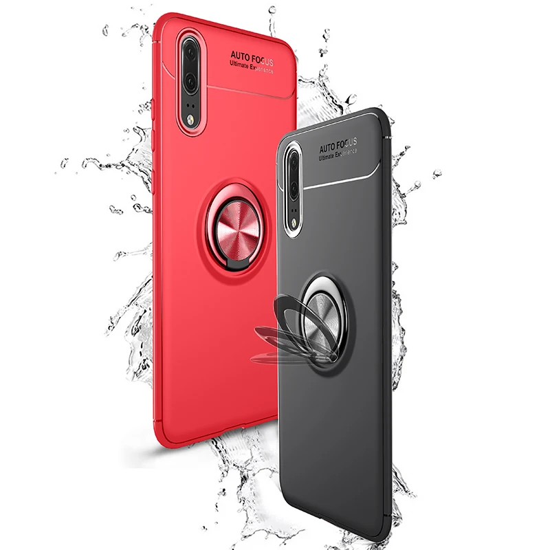 Роскошный противоударный чехол с кольцом для huawei P20 mate20 Nova4 3i Honor8A P30 Pro lite Y9 TPU