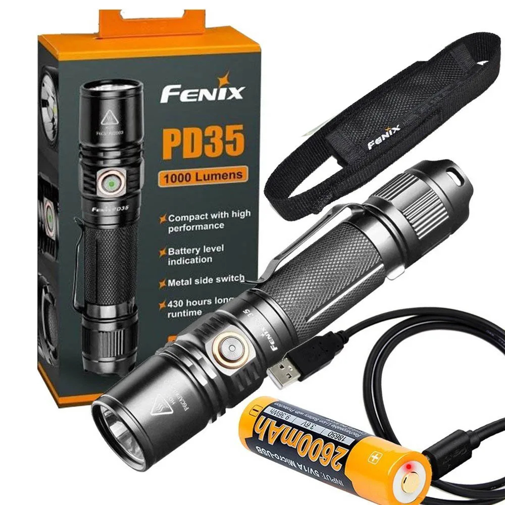 FENIX PD35 V2.0 тактический фонарь XP L HI V3 Светодиодный max 1000 люмен 6 режимов работы факел