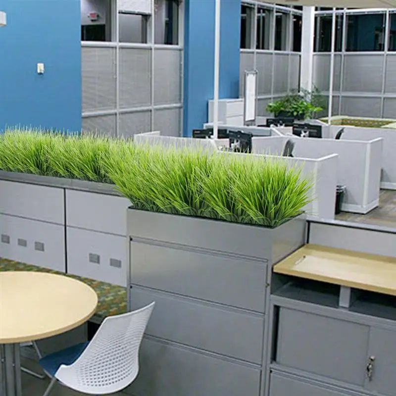 

New 5PCS Artificial Grass Plant Decorative Bendable Fake Plant Fake Grass Plant for Home Office Table Garden Wedding Party Decor