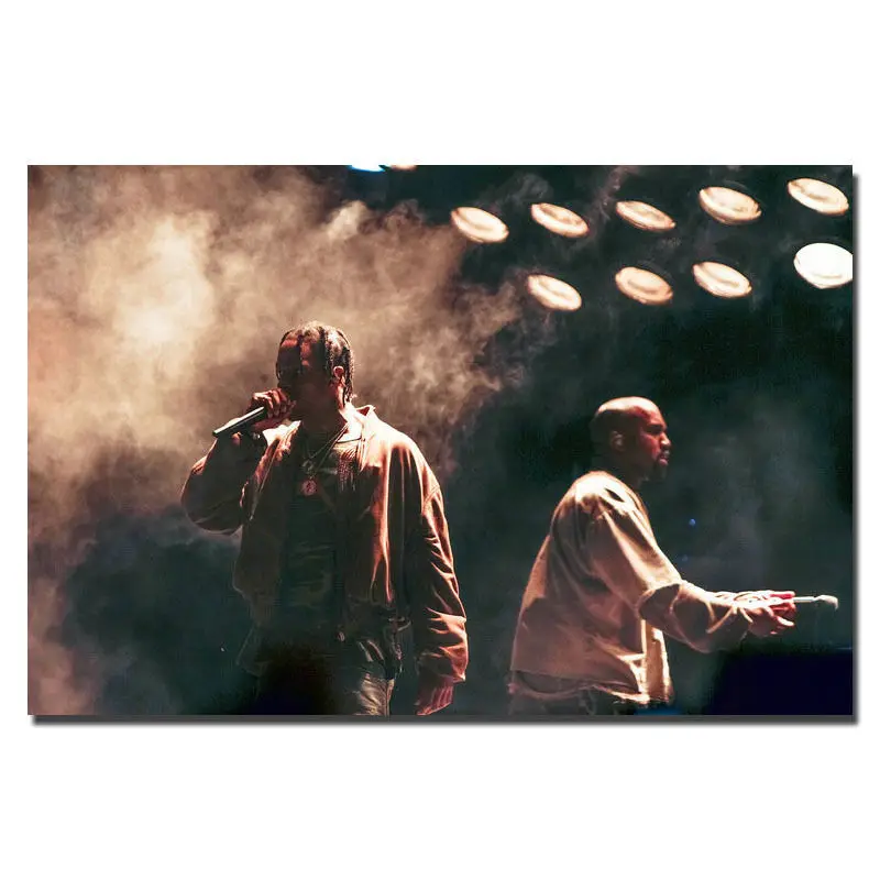 Горячая новинка Kanye West Yezzy США Грэмми рэп хип-хоп Шелковый художественный плакат