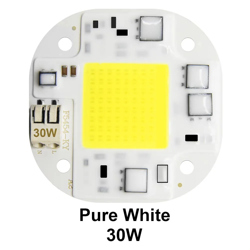 30W Pure White Hontiey светодиодный COB Чип 220 В 110 В Смарт IC нет необходимости драйвер лампы прожектор светильник 20 Вт 30 Вт 50 Вт теплый белый рост растений Точечный светильник ing - Испускаемый цвет: 30W Pure White
