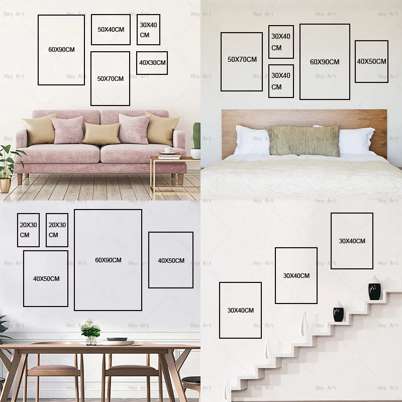 

Frameless Printing Abstract art Portrait Posters and Prints Figure Canvas Painting Wall Pictures for Living Room