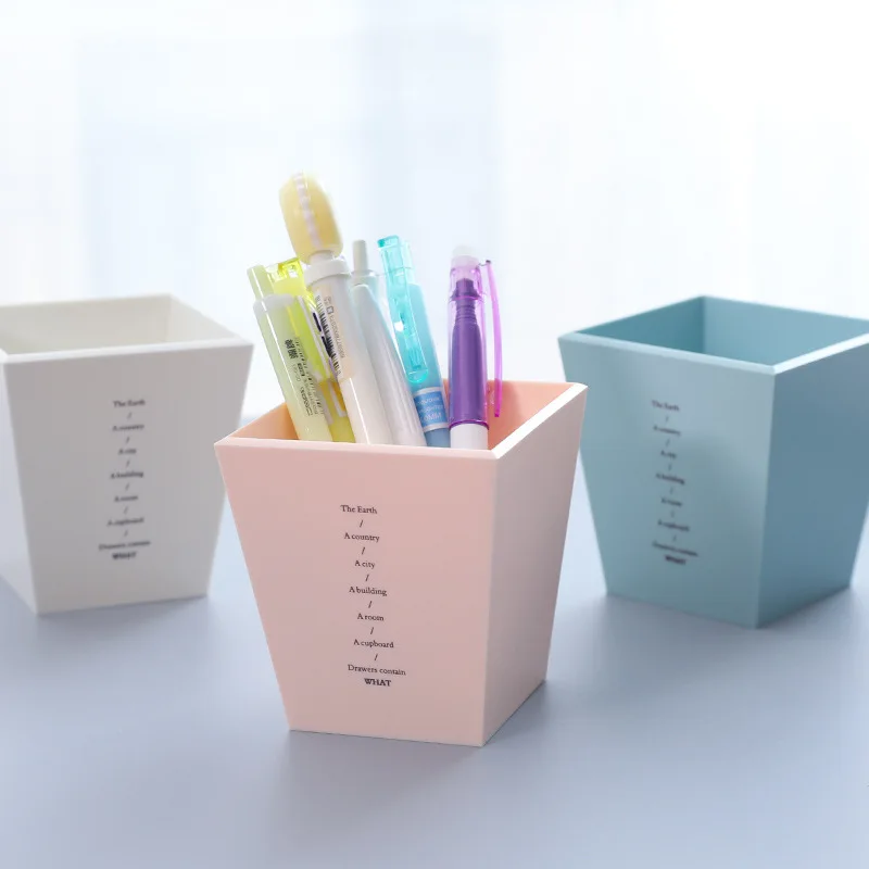 brush pot contracted makeup face to receive plastic desktop students a box office supplies | Канцтовары для офиса и дома