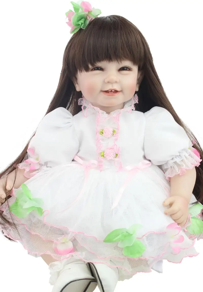 

NPK 55CM Realistic Silicone Reborn Babies Pretty Flower Fairy Princess Girl Dolls Lifelike Reborn Kids Children Birthday Gift