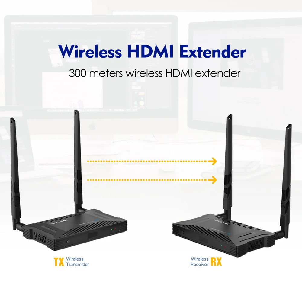 Беспроводной 1080P беспроводной HDMI удлинитель 300 м передатчик и приемник 5G 1920x1080 @ 60
