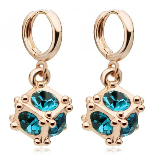 Прекрасный подарок на Новый год серьги с австрийскими кристаллами высокое