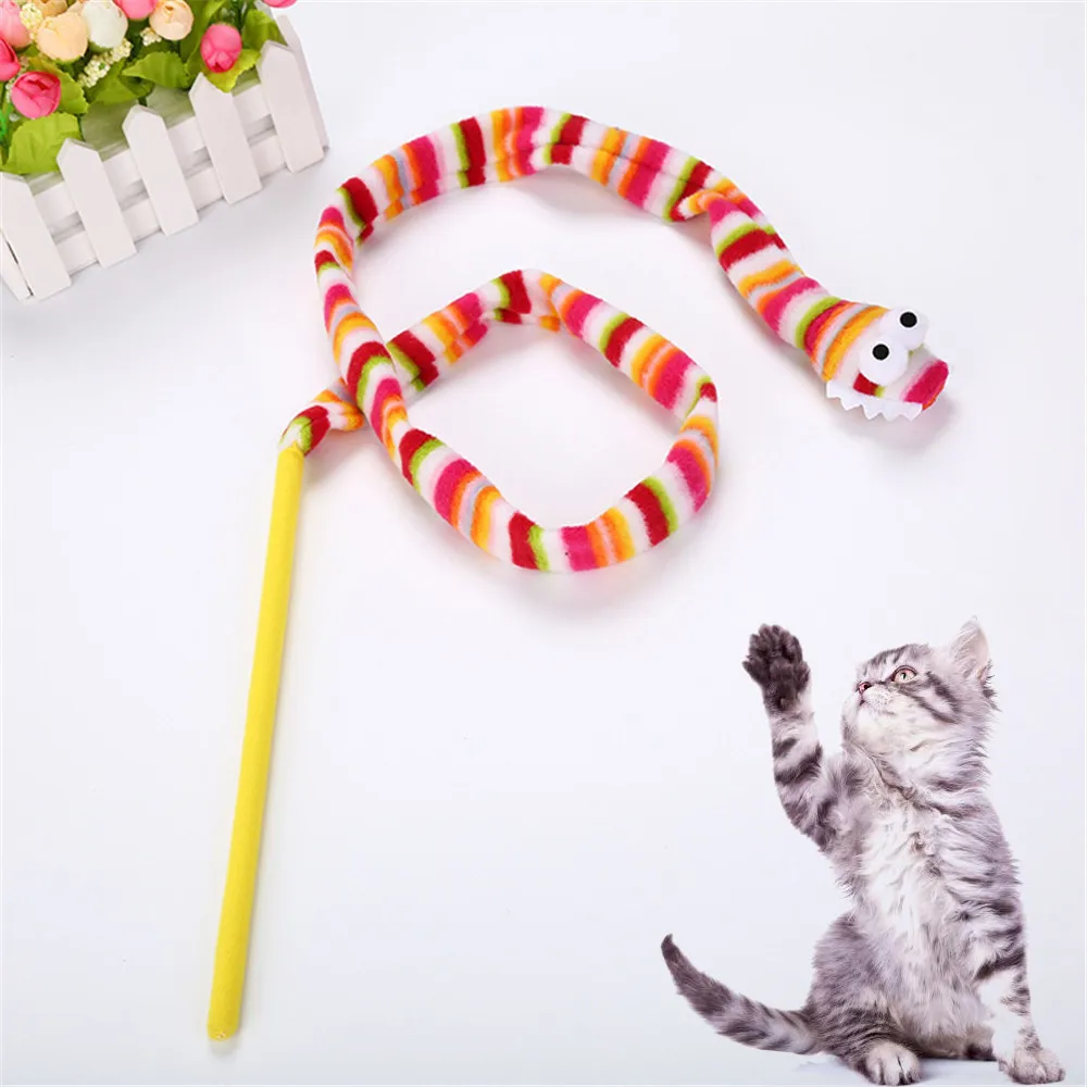 Котенок кошка игрушка для домашних животных Охотник палка Радуга Снэк стример интерактивная игра забавные игрушки# NE810