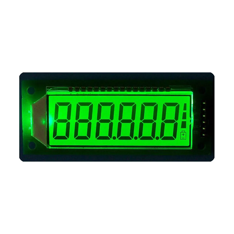 Green with PCB 6-значный цифровой "8 8 8.8.8.8" 7-сегментный цифровой 5V ЖК-дисплей модуль Экран дисплея Панель встроенный HT1621 контроллер w/Подсветка - Цвет: Green with PCB