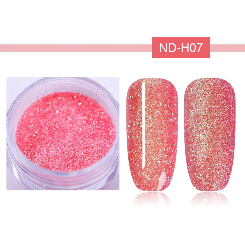 ND-H07 NICOLE Дневник 10 г погружающийся порошок для ногтей Система естественная сухая красочная голографическая Мерцающая блестящая пудра дизайн маникюра - Цвет: ND-H07