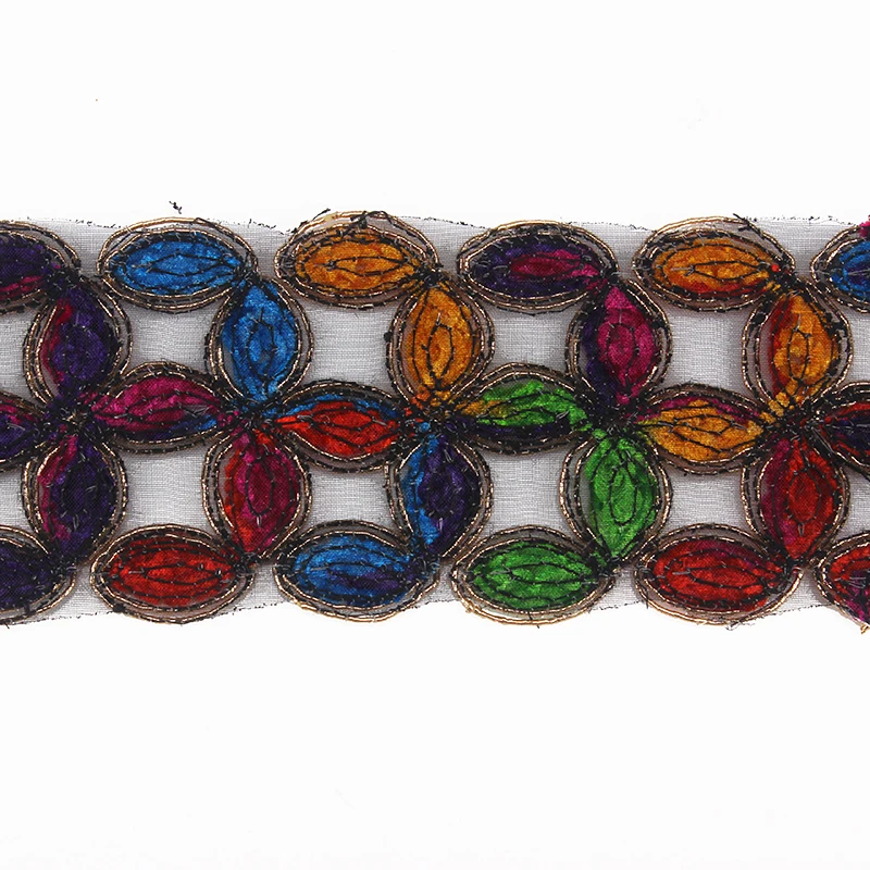 10 ярд цветной Золотой металлический шнур в африканском стиле гипюр вышивка