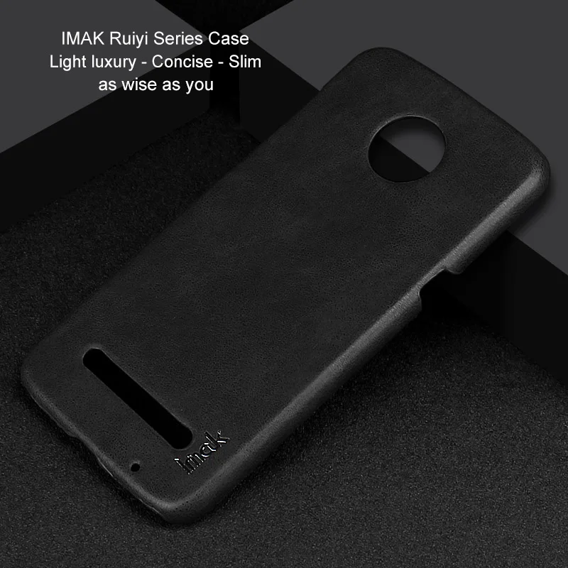 IMAK Ruiyi серия роскошный чехол из искусственной кожи для Motorola Moto Z3 Play жесткий