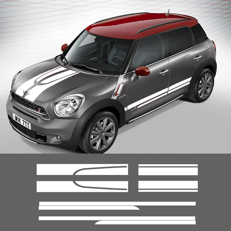 1 комплект виниловые наклейки с полосками по бокам для Mini Cooper | Автомобили и