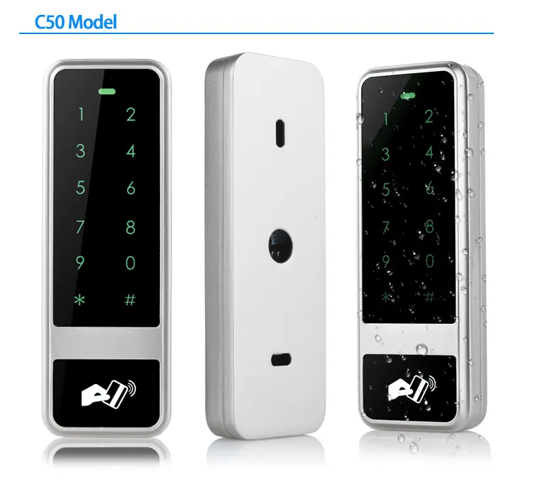 IP65 водонепроницаемая RFID автономная плата управления доступом 125 кГц EM считыватель безопасности сенсорной металлической клавиатурой 10 брелоков копия данных WG26/34