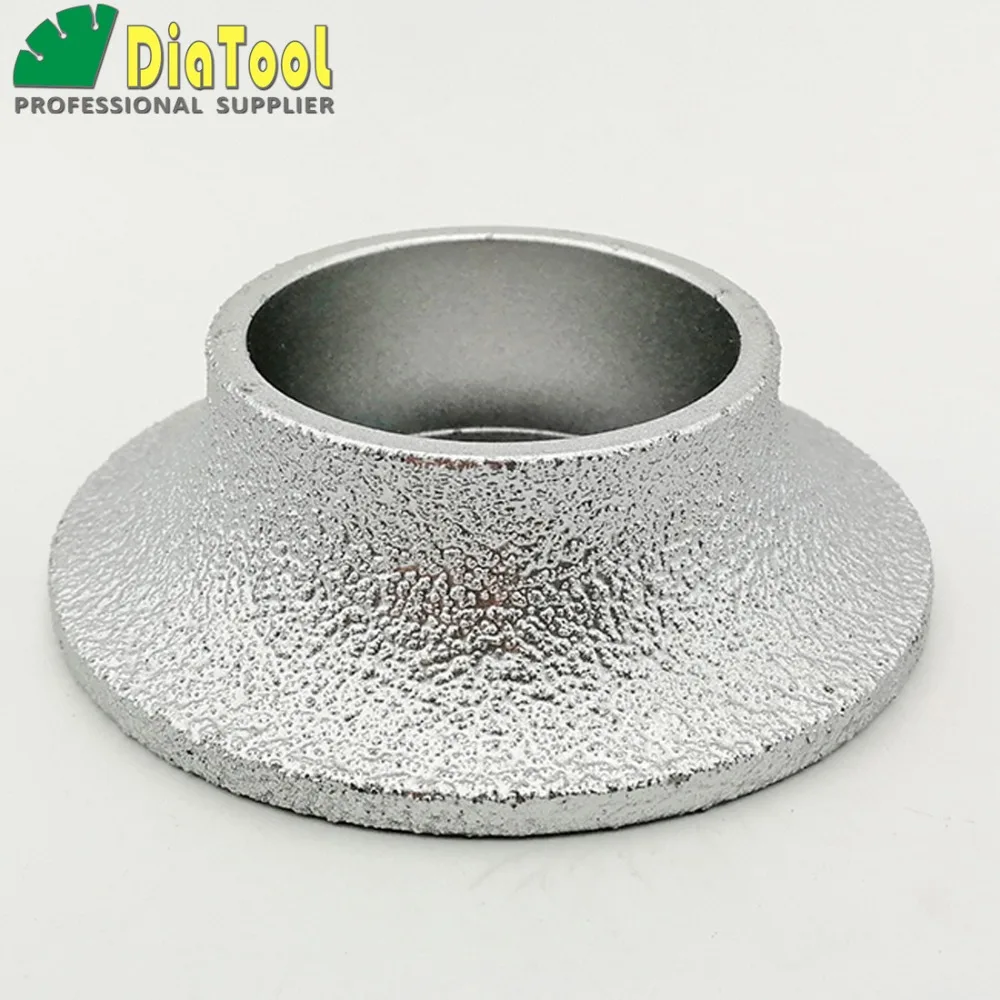 DIATOOL 2pcs Dia75mm Vacuum Brazed Diamond Profile Grinding Wheel For Demi bullnose (15mm+20mm) Tools|grinding wheel|grinding diamond wheeldiamond