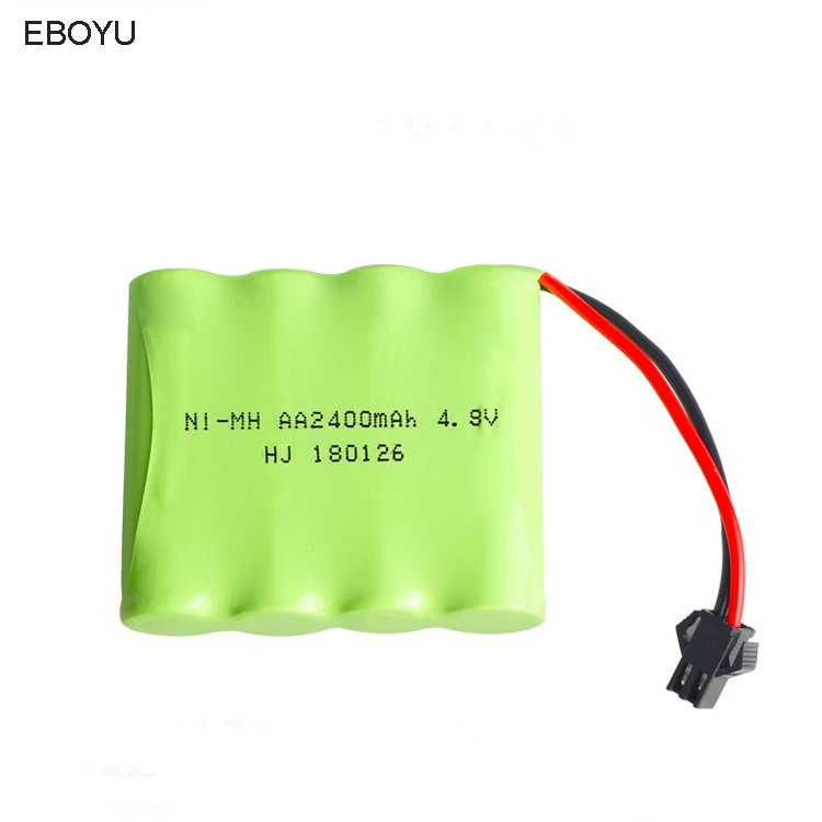 EBOYU 4.8V 2400mAh Ni-MH Rechargeable AA Battery Pack SM 2P Plug for RC Car &amp Other Similar Remote Control Toys | Игрушки и хобби