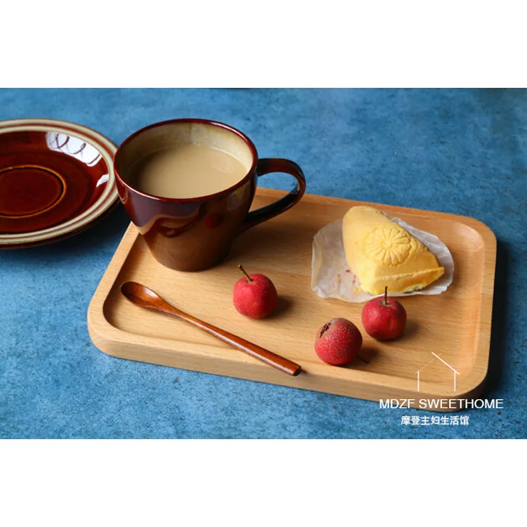 В японском стиле деревянный поднос для еды фруктов торта домашнего хранения