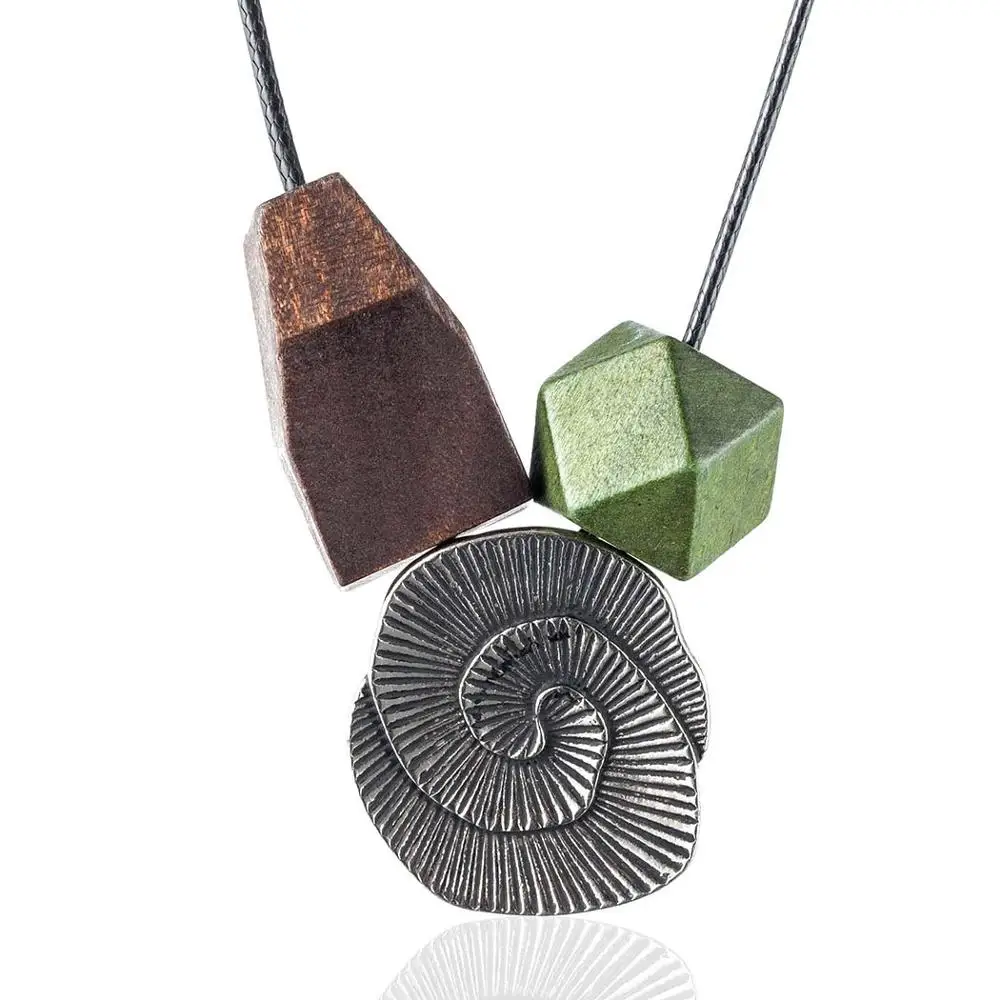 Choker Necklaces Women statement necklaces& pendants Wooden Beads Flower Pendant Woman necklace collares kolye colar collier - Окраска металла: Brown