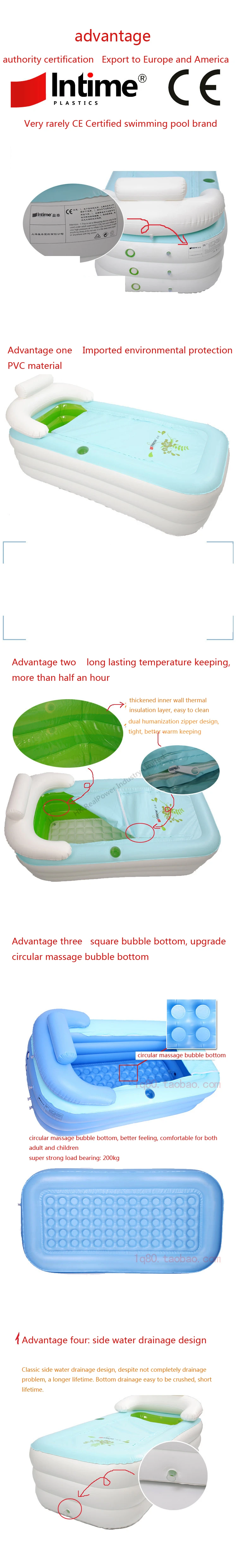 8% adult spa inflatable bath tub boby swimming pool+electric pumper thermal PVC bathtub Anti-cracking with Harmless natural rubb