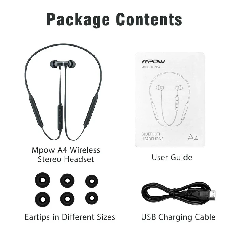 Mpow A4 настоящие Bluetooth наушники водонепроницаемые спортивные APTX стерео с