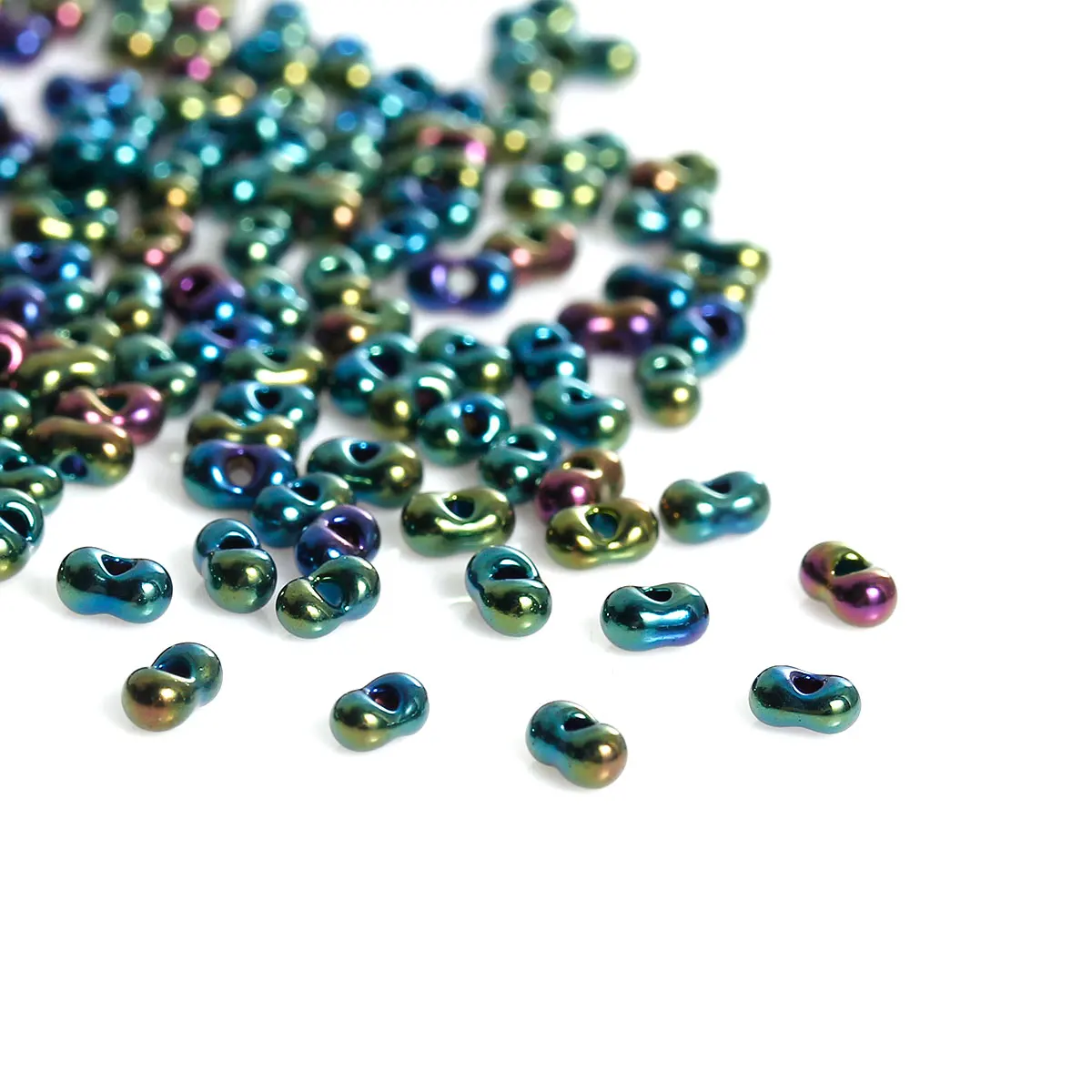 DoreenBeads Япония импортные стеклянные бусины ягоды темно-зеленого цвета AB около 4 мм