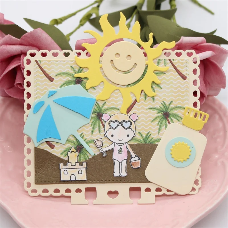 KSCRAFT Memory Dex Border Frame штампы для резки металла трафареты сделай сам